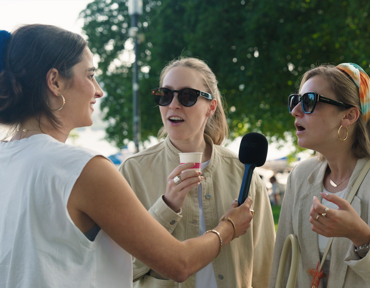 Interview mit Gästen an einem Feldschlösschen Event